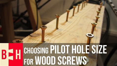 Wood Screw Pilot Hole Drill Bit Sizing Chart Easy