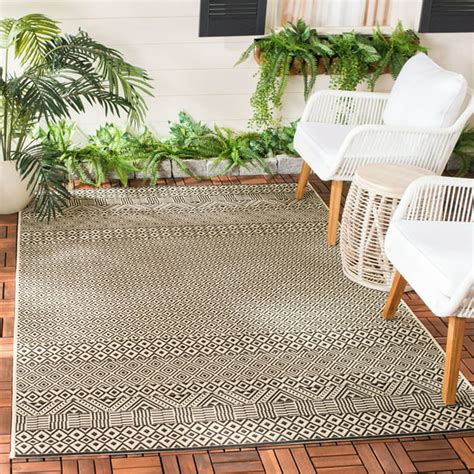 Safavieh Courtyard Naomi Aztec Indoor/Outdoor Area Rug or Runner ...