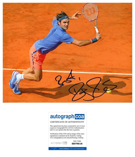 Roger Federer Autograph Signed 8x10 Photo Tennis Us Open - Etsy