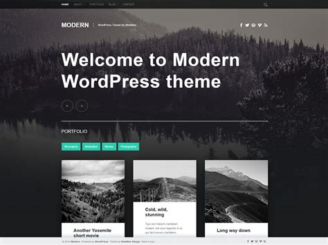 Modern: A Beautiful Free Blog and Portfolio Theme for WordPress – WP Tavern