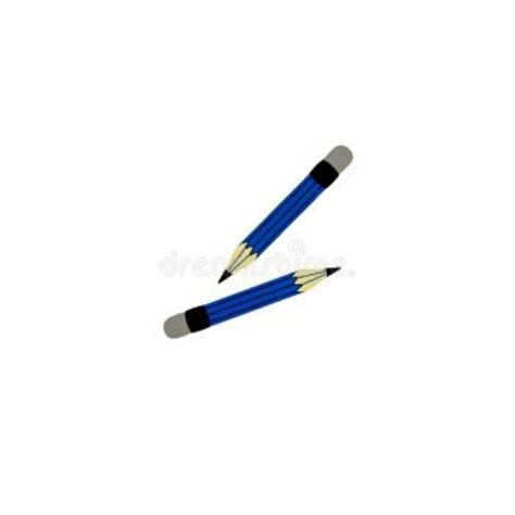 Blue Color Pencil, Vector Illustration, Clip Art Stock Illustration - Illustration of blue, clip ...