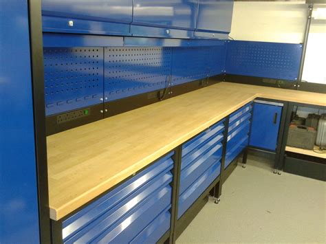 Custom fitted garage workshop benches – PAF Systems