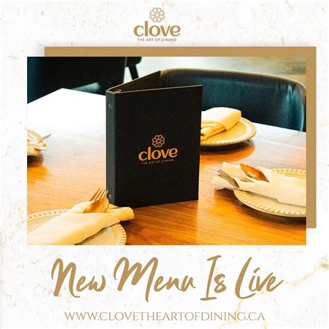 Our new menu is all set to be... - Clove - The Art Of Dining