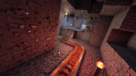 Download Cave And Railway System Minecraft Hd Wallpaper | Wallpapers.com