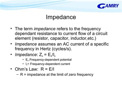 Basics of Electrochemical Impedance Spectroscopy