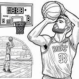NBA Player Blocked Shot Coloring Page  For Kids – Smart sketch template