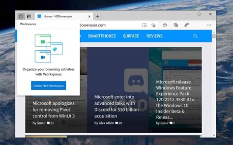 Here's how you can get Microsoft Edge Workspaces right now - MSPoweruser