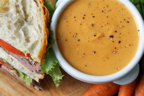 Roasted Ginger-Orange Carrot Soup & a Roast Bison Sandwich - Dinner With Julie