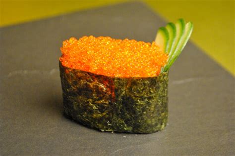 Tobiko (Shrimp Eggs) - (توبيكو (كافيار الجمبرى - Gold Sushi Club