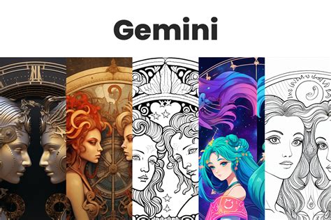 Gemini Zodiac Sign 5 AI-Generated Images Graphic by Sprout Mockups ...