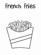 French Fries Coloring Pages  Free Printable For Kids sketch template