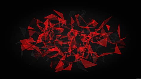 1920x1080 Red And Black Polygon 1080P Laptop Full HD Wallpaper, HD Abstract 4K Wallpapers ...