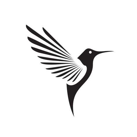 Nice and elegant hummingbird logo - Vector