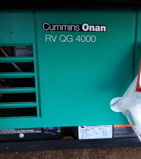 Cummins Onan RV QG 4000 generator exercising, carburetor maintenance