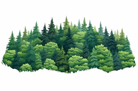 Premium Vector | Top view aerial shot of forest vector flat isolated ...