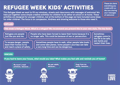 Choose Love Refugee Week creative activities - Choose Love