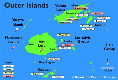 Map Of Fiji Islands Resorts - Florida Gulf Map