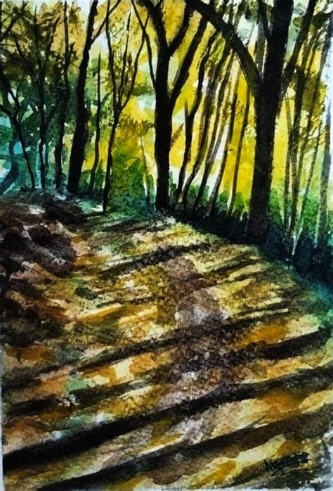 Watercolor forest sketch, How's this guy's? : r/Watercolor