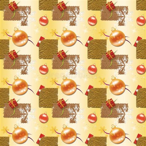 Gold Christmas Wrapping Paper Stock Illustration - Illustration of ...