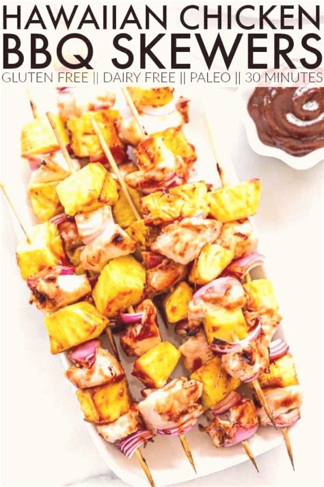 Add this easy FOUR ingredient recipe for Hawaiian Chicken BBQ Kabobs to ...