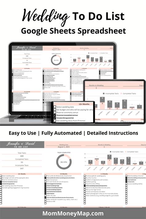 Wedding Checklist Google Sheets Spreadsheet – Mom Money Map
