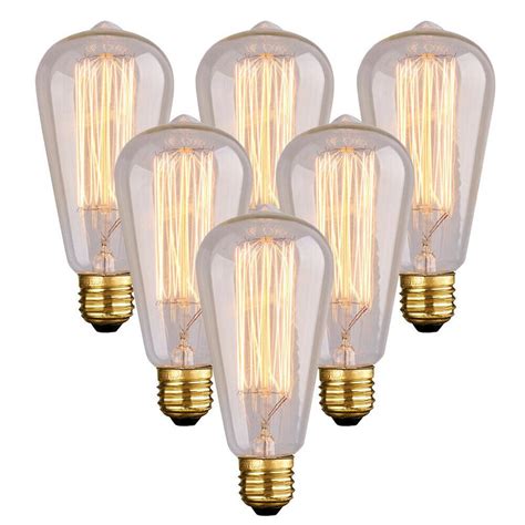 Boshen 40 Watt, ST58 LED, Non-Dimmable Light Bulb, Warm White (2700K ...