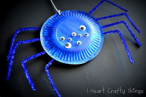 Paper Plate Spiders | Paper plate crafts, Halloween crafts for kids ...