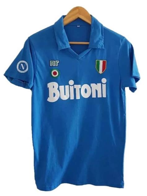 NAPOLI 1987 1988 Diego MARADONA 10 Home Retro Shirt BUITONI Calcio ...