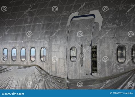 The fuselage of Boeing 747 stock image. Image of taeco - 70287057