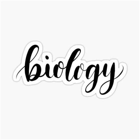 "Biology Calligraphy" Sticker for Sale by YitingZarts | Redbubble