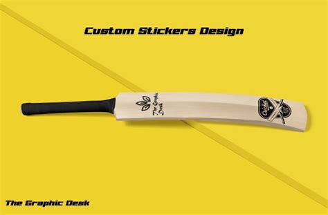 Create custom cricket bat stickers design by Thegraphicdesk | Fiverr