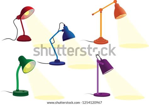 Various Desk Lamp Set Drawing Vector Stock Vector (Royalty Free ...