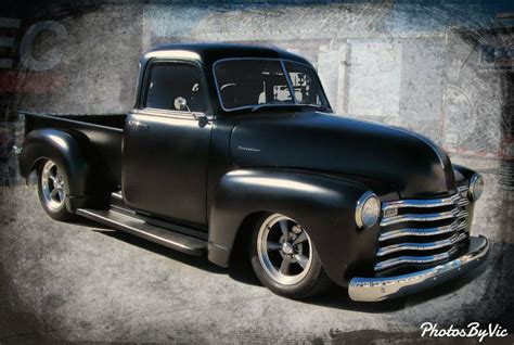 '52 Chevy Truck Flat Black | Chevy diesel trucks, Chevy trucks, Classic pickup trucks