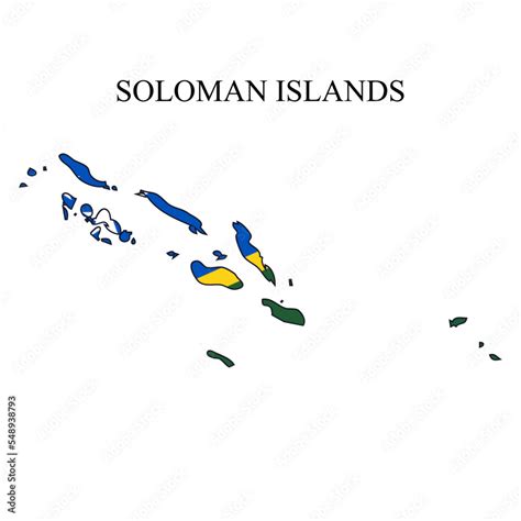 Solomon Islands map vector illustration. Global economy. Famous country. Oceania region ...