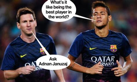 Funny picture: Messi and Neymar on the rise of Adnan Januzaj – talkSPORT