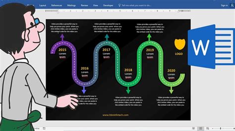 Road Map Poster Design in Microsoft Word | MS Word Design Tutorial ...