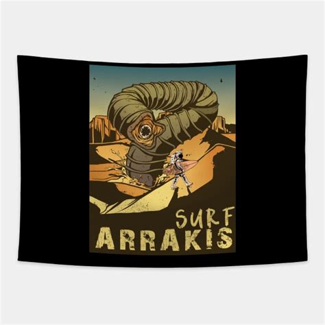 Dune Arrakis surf arrakis sci fi science fiction - Surf Arrakis - Tapestry | TeePublic