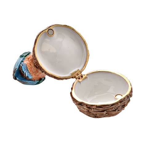 Kingfisher on Nest Box - finest silver gifts, jewellery and tableware