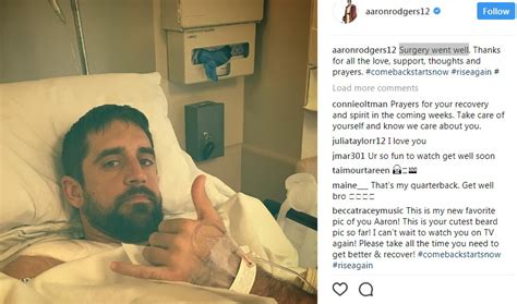 ‘Surgery Went Well’: Aaron Rodgers Gives Surgery Update On Instagram