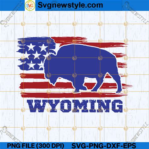 Usa Flag Wyoming SVG, Wyoming State Flag SVG, PNG, DXF