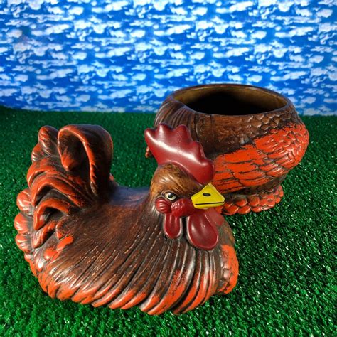 Vintage Rooster Cookie Jar / Container - Etsy