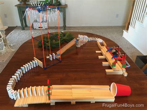 Christmas Rube Goldberg STEM Challenge - Frugal Fun For Boys and Girls