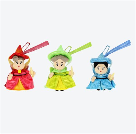 TDR - Sleeping Beauty Flora, Fauna, and Merryweather Plush Keychain Se — USShoppingSOS