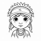 Indian Boy Coloring Page sketch template