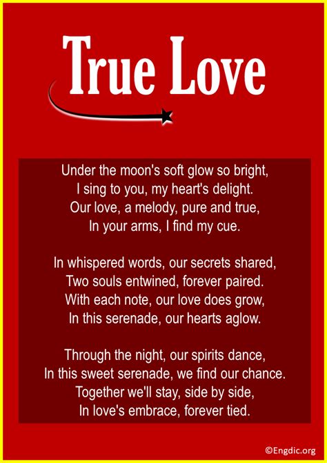 10 Romantic True Love Poems - EngDic