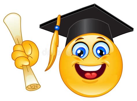 Download Emoticon de la graduación ilustración del vector. Ilustración ...