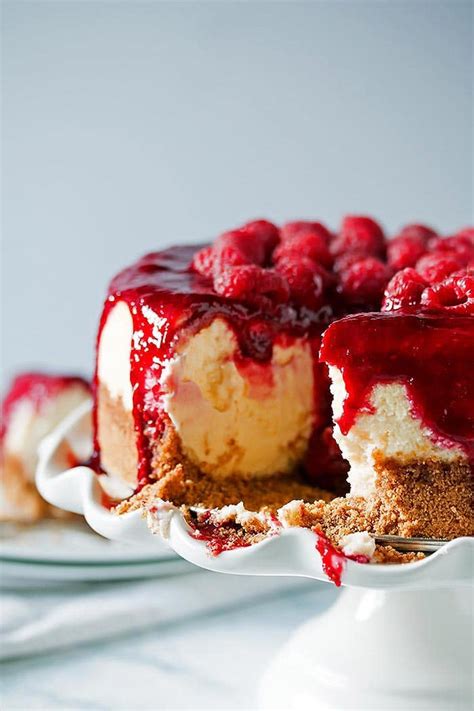 Boozy Raspberry Lemon Souffle Cheesecake - Cooks with Cocktails