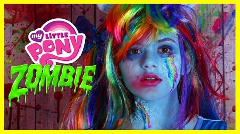 ZOMBIE MY LITTLE PONY RAINBOW DASH MAKEUP TUTORIAL! Equestria Doll Cosplay Halloween ...