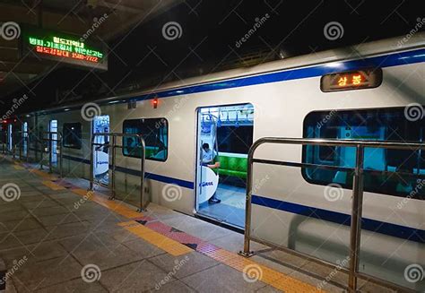 KTX station at night time editorial image. Image of subway - 144318185