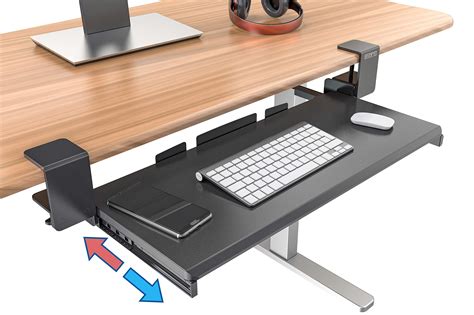 Defy Desk Clamp On Keyboard Tray Office Under Desk Ergonomic Desks Wood ...